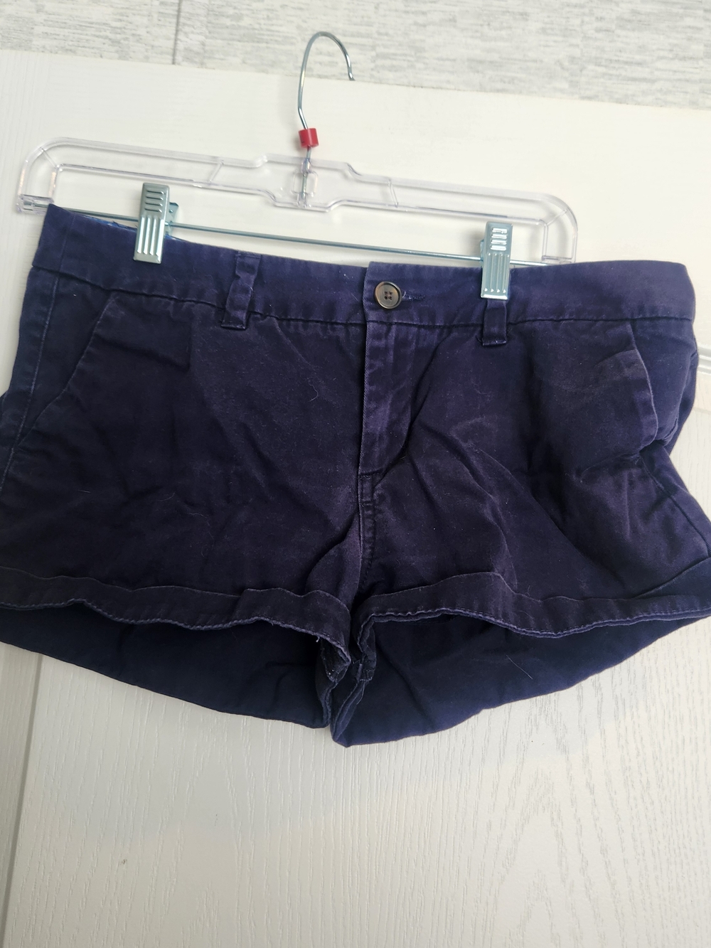 Merona Navy High-Waist Cotton Shorts 6 Euc
